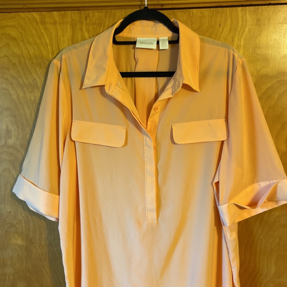Chico’s Light Orange Long Tunic. Size 3 (16) - Picture 2 of 9